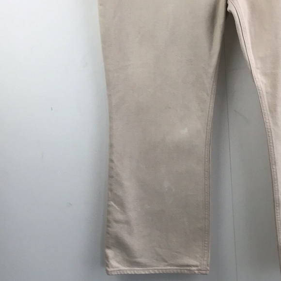 Theory Kick Denim Size 32 Ivory Off White 5-Pocket Boot/flare Cropped Je… - Picture 6 of 10